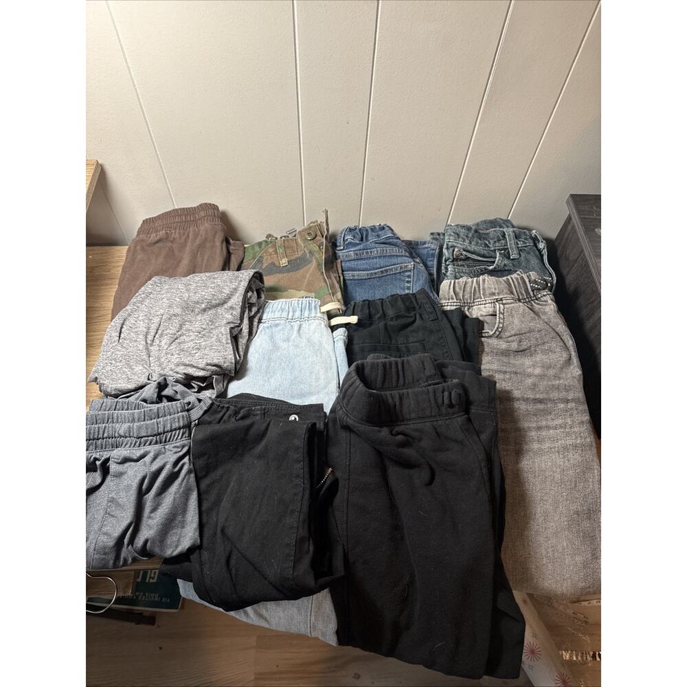 Lot Of 11- Boys Jeans/ Pants Size 8 Jumping Bean, Russell, Old Navy PL